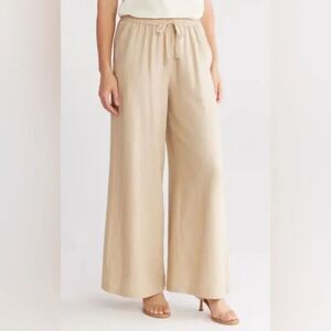 NWT! Max Studio Linen Wide-Leg Pants with Flowing Silhouette